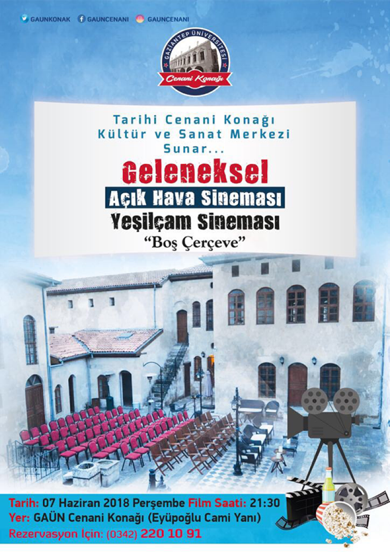 Geleneksel Açıkhava sineması “boş çerçeve” 