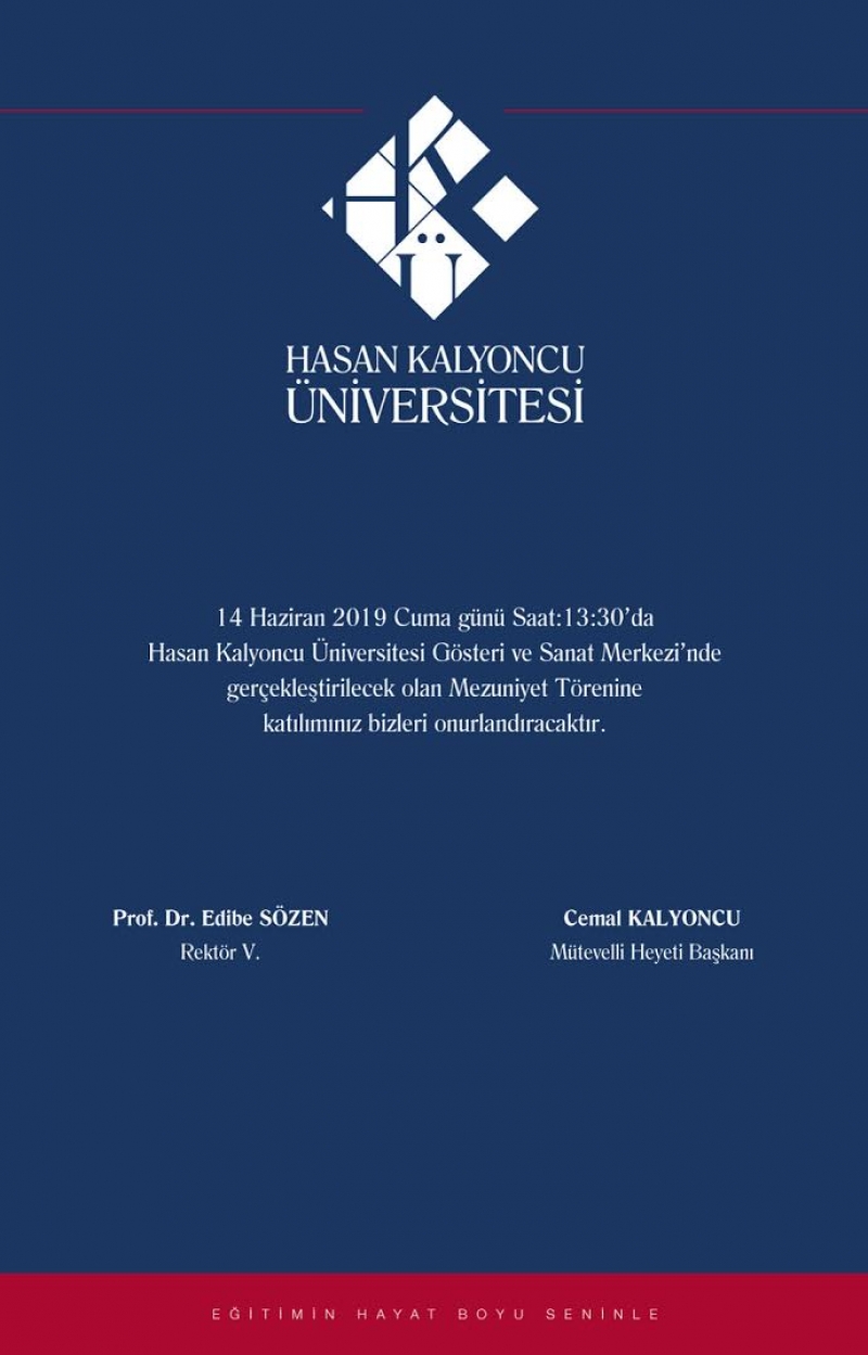 Hasan Kalyoncu Üniversitesi V. Mezuniyet Töreni