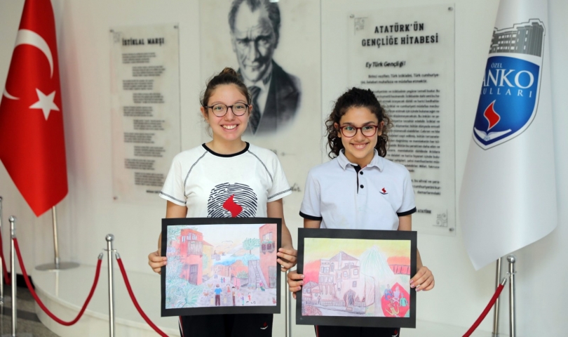 Sanko okulları öğrencilerinin resim başarısı