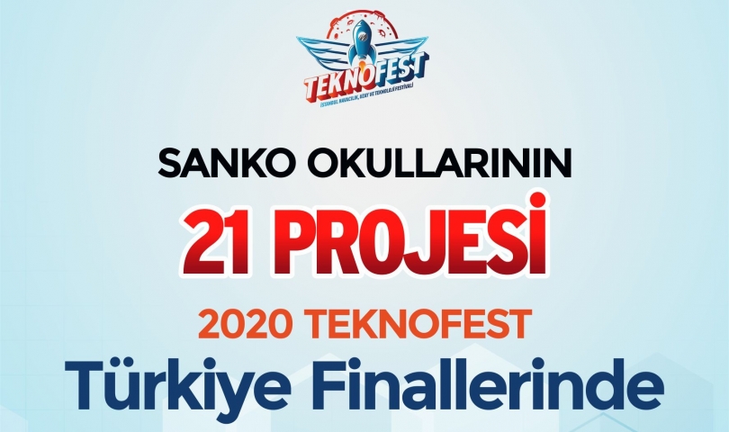 Sanko okulları’nın 21 projesi Teknofest finalinde