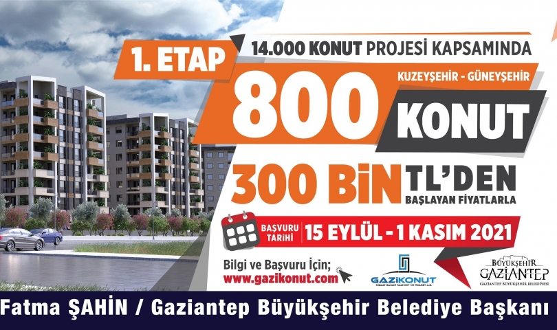 Büyükşehir’in 14 bin konutu için ön talep toplanmaya başlanıyor