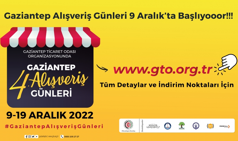Gaziantep Alışveriş Günleri 9 Aralık’ta başlıyor