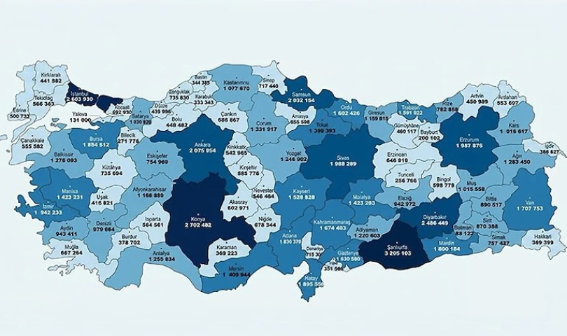 Türkiye’de kaç Gaziantepli var?
