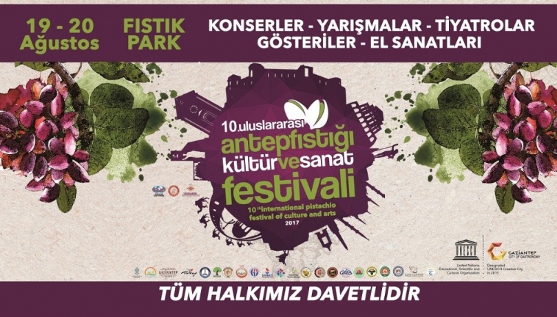 10.Uluslararası antepfıstığı kültür ve sanat festivali başlıyor