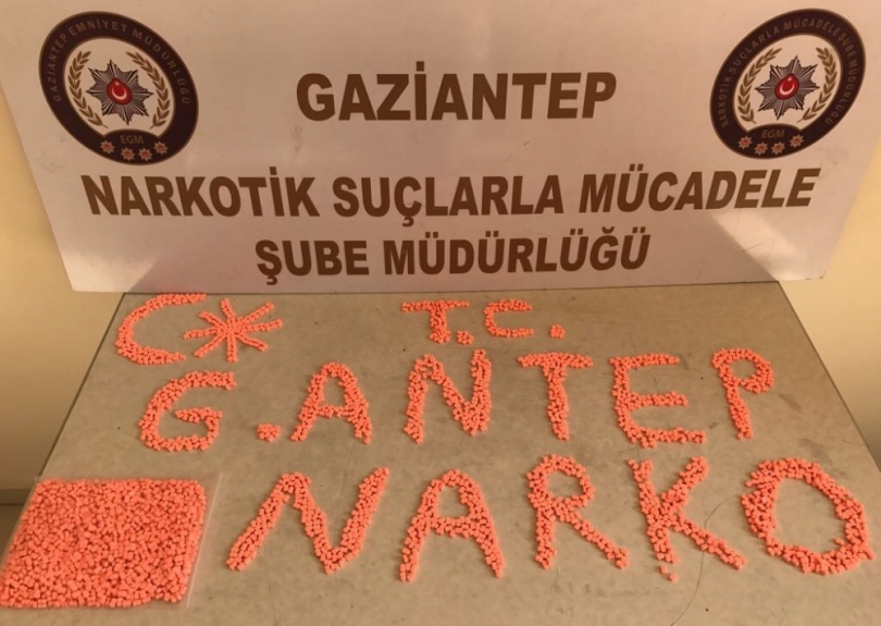 Gaziantep’te 3 bin adet uyuşturucu hap ele geçirildi