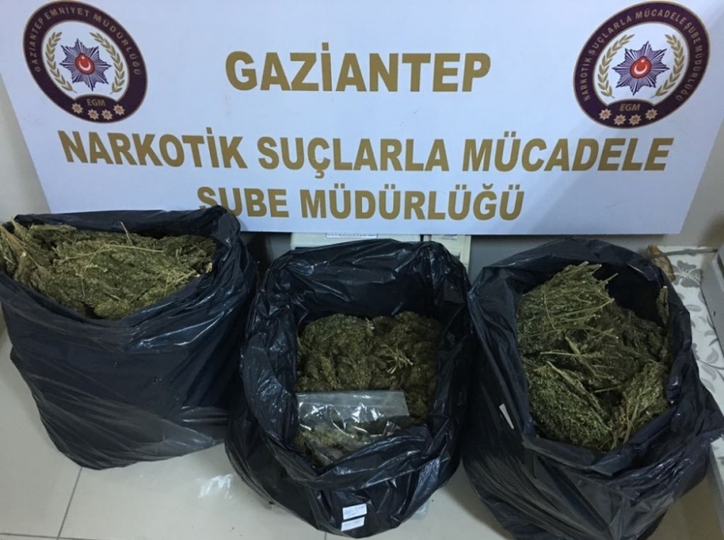 Gaziantep’te 20 kilogram uyuşturucu ele geçirildi