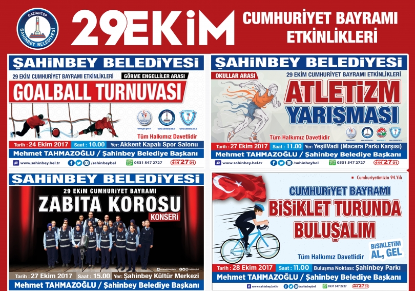 Şahinbey Belediyesi, Cumhuriyet Bayramı’nı Düzenlediği Etkinliklerle Kutladı