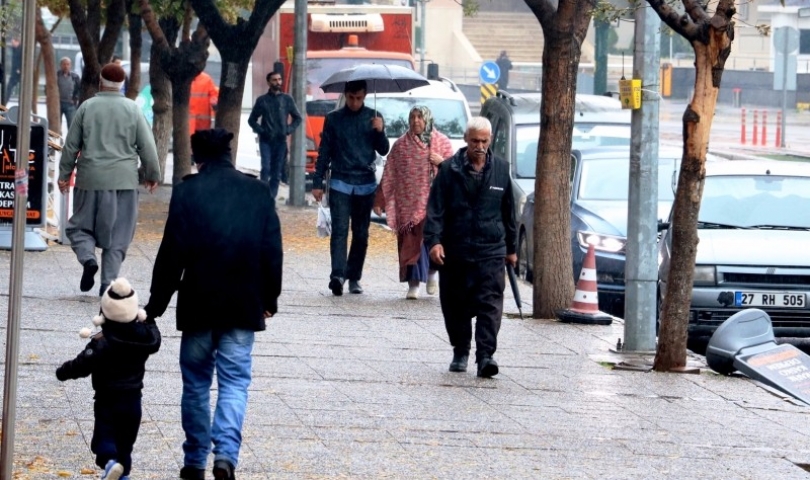 Gaziantep'te kış kendini hissettirdi