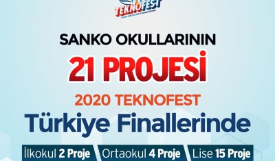 Sanko okulları’nın 21 projesi Teknofest finalinde