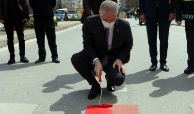 Gaziantep’te “Yayalar Kırmızı Çizgimiz” uygulaması başladı