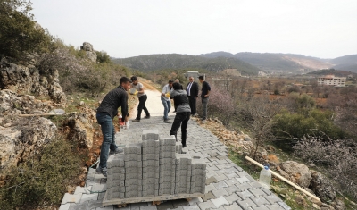 Yenişarkaya Mahallesi, kilitli parke taşı döşeniyor