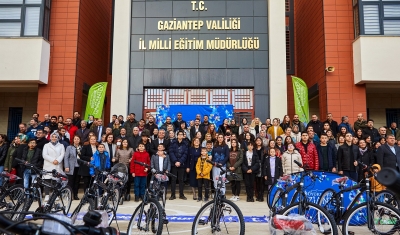 Gaziantep Büyükşehir’den 7 okulun öğretmenlerine bisiklet dağıtımı
